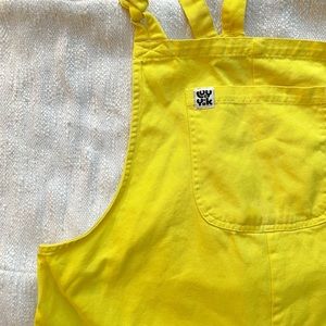 Lucy & Yak Luna Twill Cotton Dungarees in Lemon UK 16R US 12R